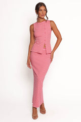 Adeline Two Piece Set - Pink Red
