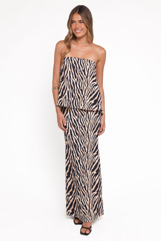 Agnes Skirt Set - Brown Zebra
