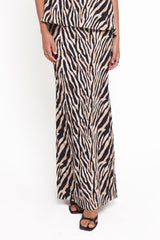 Agnes Skirt Set - Brown Zebra