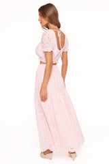 Angelina Skirt Set - Pink Broiderie