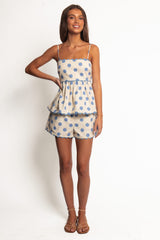 Aureole Short Set - Dusty Blue