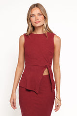 Beatrice Maxi Skirt Set - Berry
