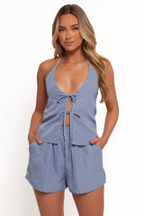 Beau Two Piece Set - Blue Dot