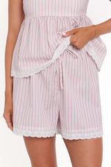 Bridie Short Set - Pink Stripe