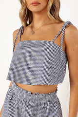 Callum Short Set - Navy Gingham