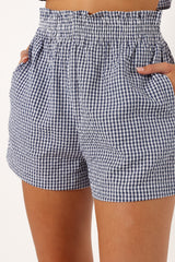 Callum Short Set - Navy Gingham