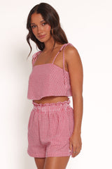 Callum Short Set - Red Gingham