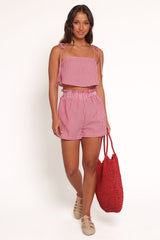 Callum Short Set - Red Gingham