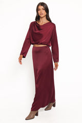 Catherine Skirt Set - Burgundy