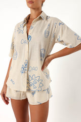 Davey Short Set - Cream Blue
