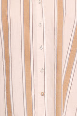 Dean Long Sleeve Short Set - Beige Stripe