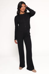 Elliot Knitted Pant Set - Black