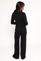Elliot Knitted Pant Set - Black