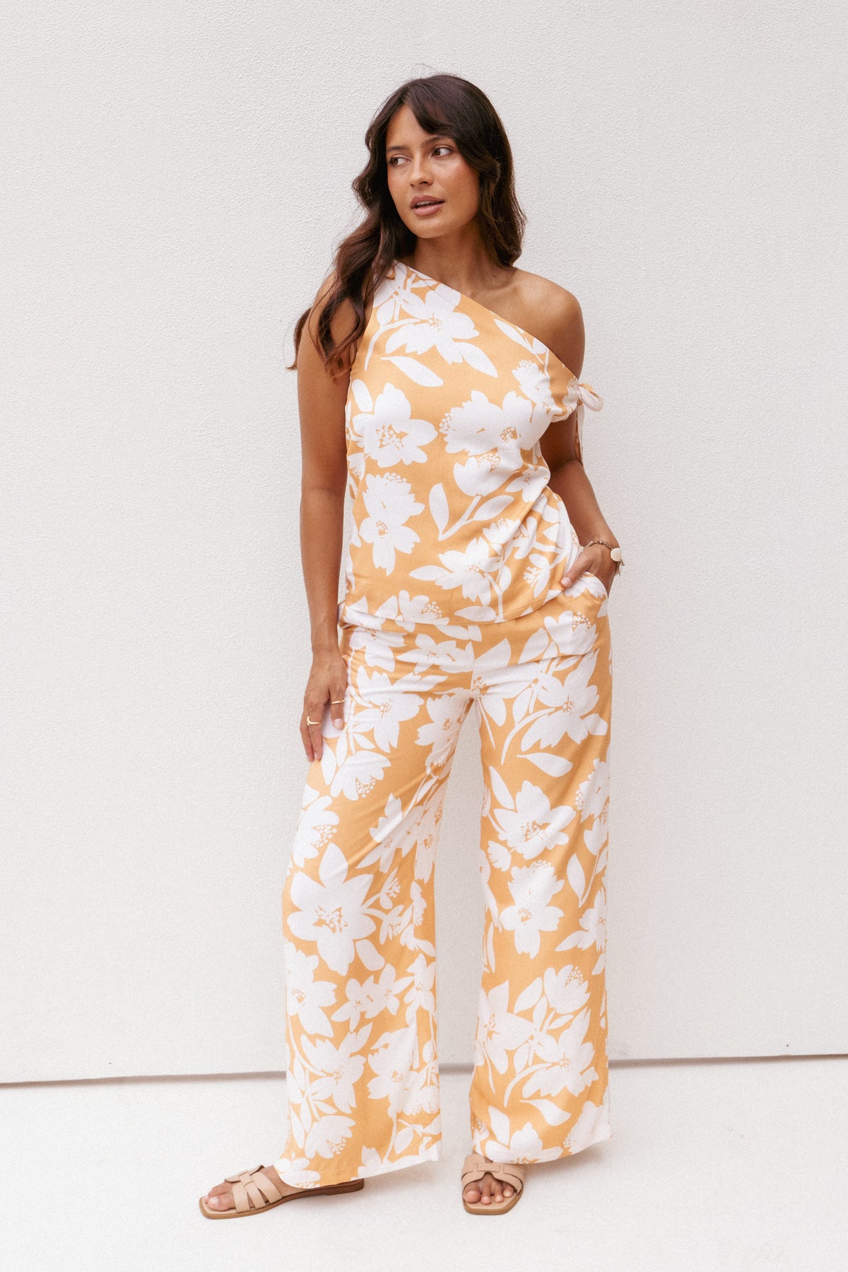 Flynn Pant Set - Yellow Floral