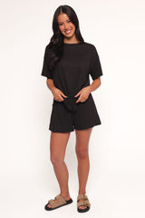 Granger Knit Short Set - Black