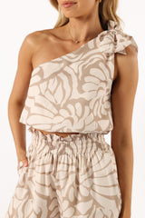 Gretel Short Set - Beige White