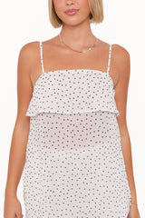 Hazel Pant Set - Cream Polka Dot