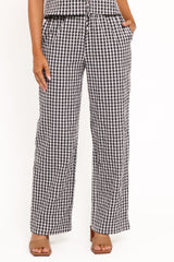 Hilda Pant Set - Black Gingham