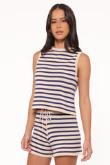 Ilona Knit Set - Cream/Navy Stripe