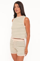 Ilona Knit Set - Cream/Sage