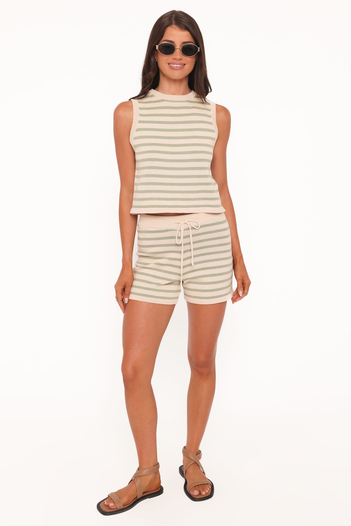 Ilona Knit Set - Cream/Sage