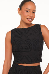 Isabelle Maxi Skirt Set - Black