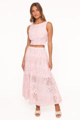 Isabelle Maxi Skirt Set - Pink