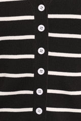 Juna Knitted Pant Set - Black White Stripe