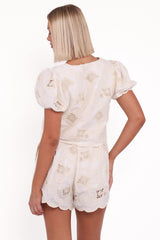 Khylani Short Set - Cream
