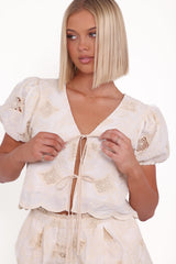 Khylani Short Set - Cream