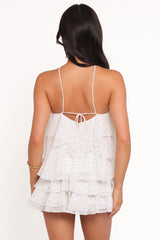 Kit Ruffled Skort Set - White Polka Dot