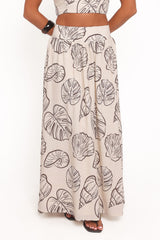 Kristy Maxi Skirt Set - Cream Shells
