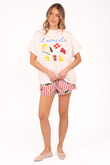 Krystal Short Set - Red Stripe