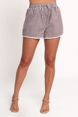 Kyle Two Piece Set - Chocolate Gingham