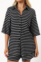 Linnea Short Set - Black White