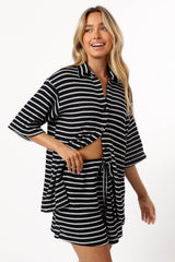 Linnea Short Set - Black White