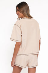 Melody Knit Short Set - Oat