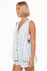 Miller Short Set - Sage Gingham