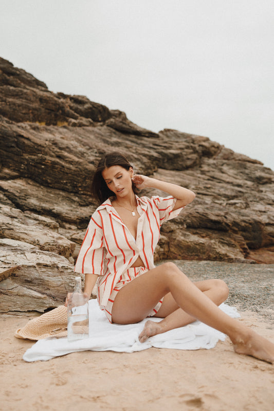 Myles Short Set - Red Stripe