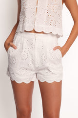 Nimi Eyelet Short Set - White