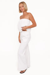 Olivia Pant Set - White