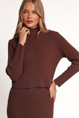 Payton Knitted Set - Chocolate Brown