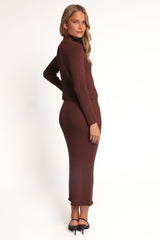 Payton Knitted Set - Chocolate Brown