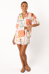 Piccolo Short Set - White Orange