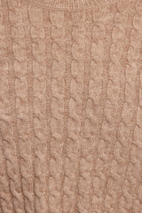 Reid Cable Knit Skirt Set - Taupe