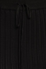 Richelle Ribbed Knit Skirt Set - Black