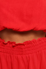 Sally Top & Short Set - Red