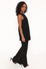 Sammy Embroidered Set - Black