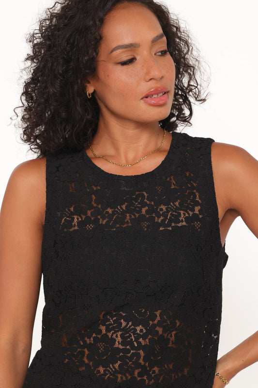 Sammy Embroidered Set - Black