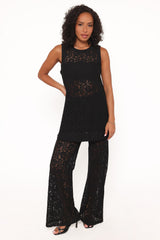Sammy Embroidered Set - Black
